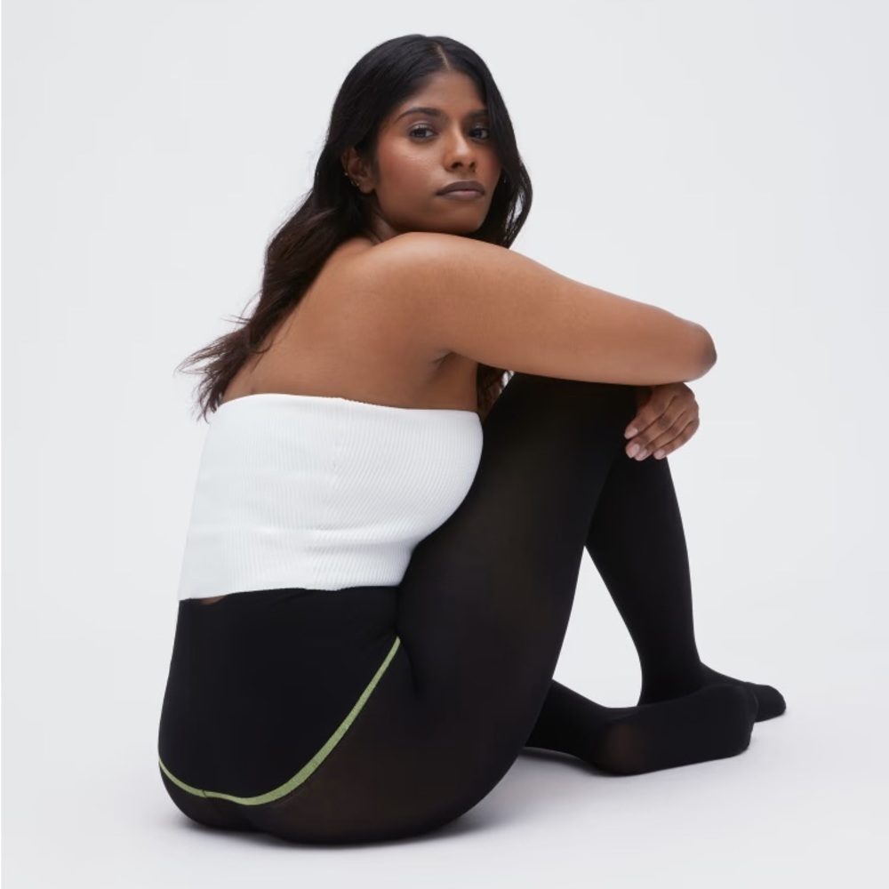Brand new Sheertex  Black Semi Opaque Rip-Resist Tights size large